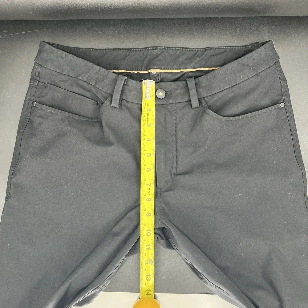 Lululemon ABC Classic Fit Pants‎ Mens 32 X 32 Black Warpstreme Athletic Chino